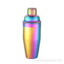 Shaker à cocktail 700 ml en couleur arc-en-ciel électrolytique